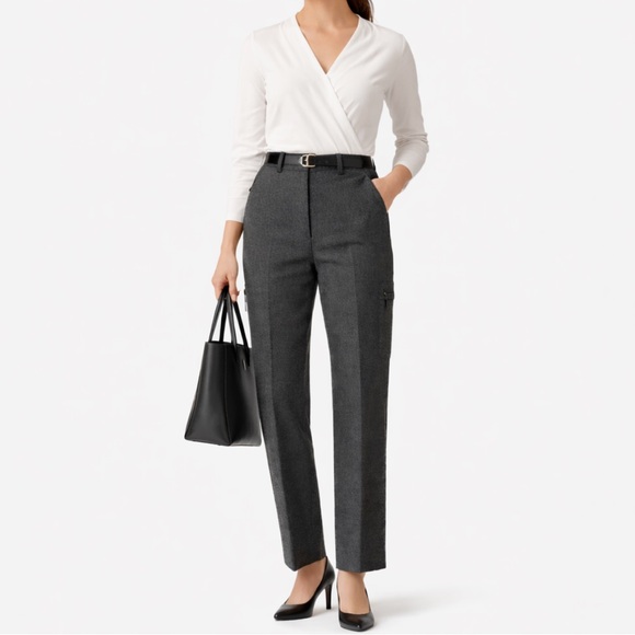 Woolrich Pants - WOOLRICH High Rise Wool Straight Leg Trousers Heritage Minimalist Dress Pants 6